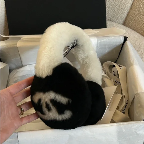 CHANEL | Accessories | Chanel Shearling Earmuff | Poshmark